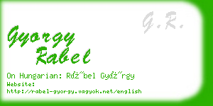 gyorgy rabel business card